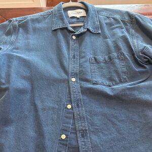 Denim Blue Casual Button-Down Shirt